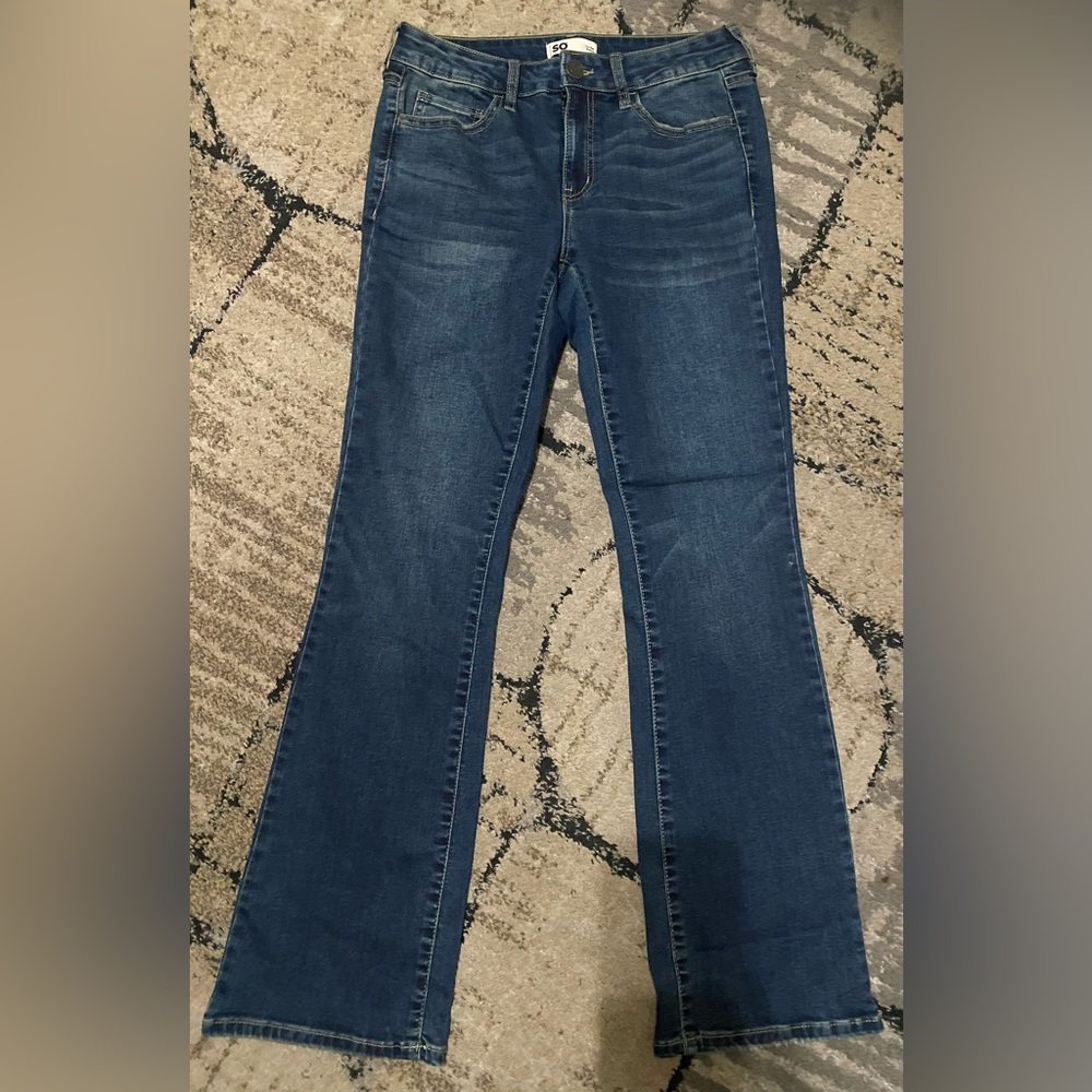 SO Women's Boot Cut Jeans in Deep Blue